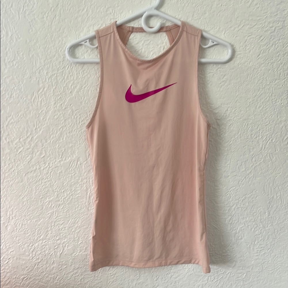 Soft pink Nike Pro Women's stretchy Tank Top